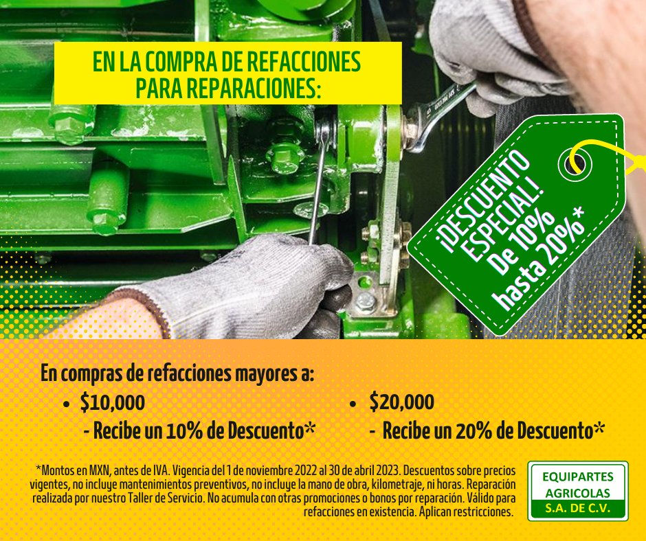 Descuento en Refacciones para Reparaciones